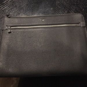 Serapian black leather porfolio